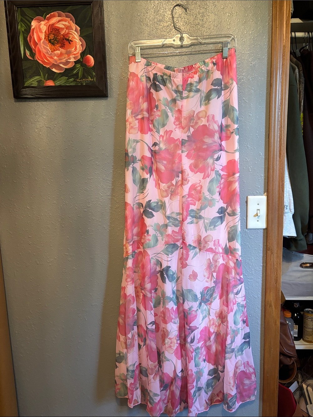 Strapless floral dress